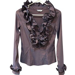 Fancy Aras longsleeve ruffled blouse size 40